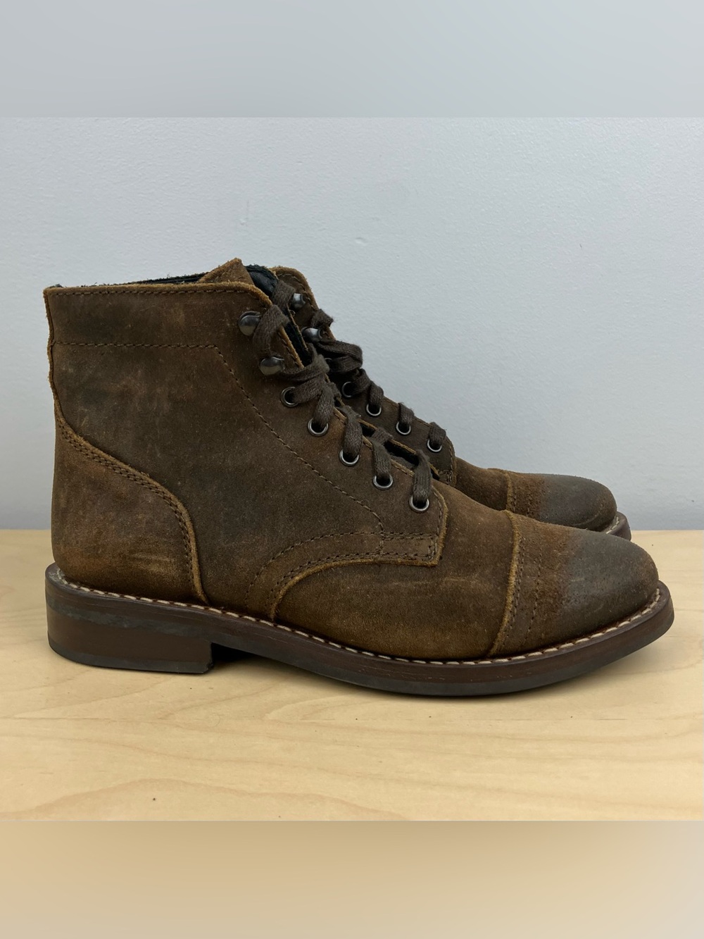 Thursday Boot Co. Women’s Size 7.5 Captain Brown Leather Cap Toe Boots